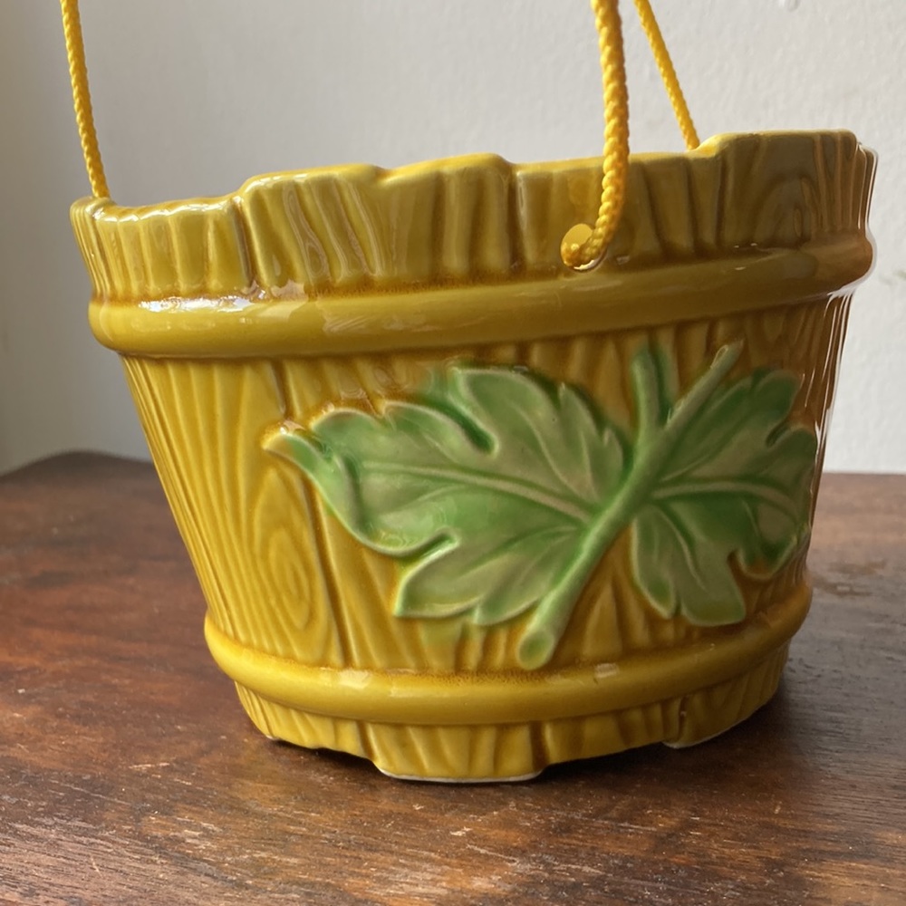 Vintage 70s ceramic hanging planter made in Japan - Picture 3 of 12